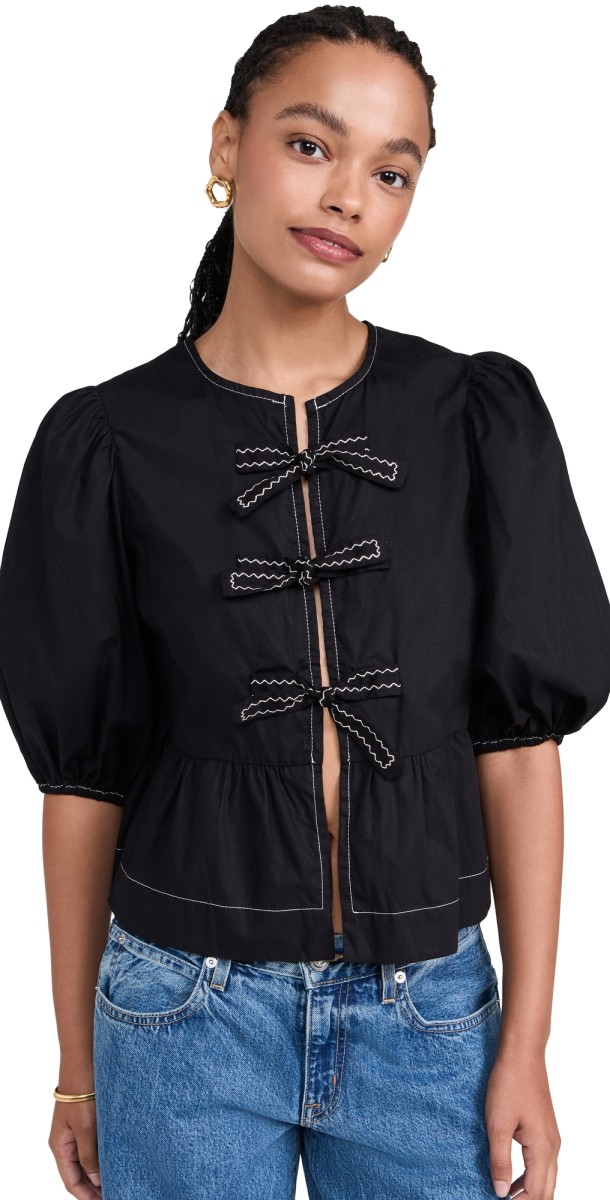 Dress To Top with Knot Detail Black