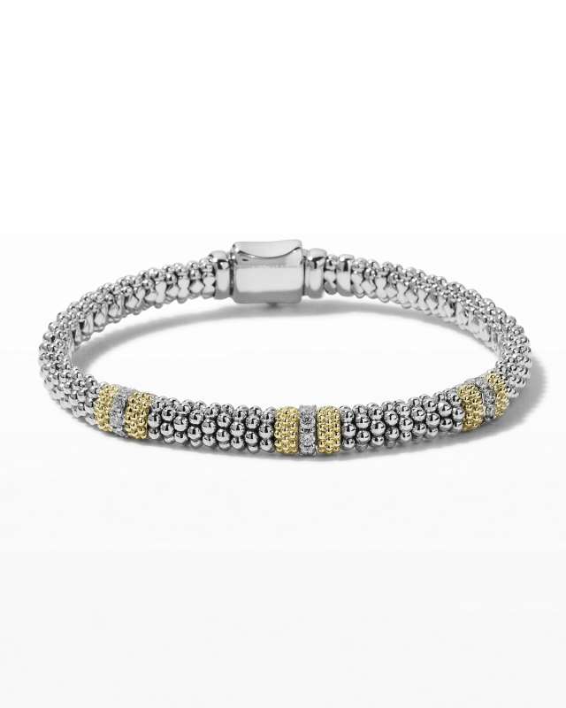 6mm Diamond Lux Three-Station Bracelet