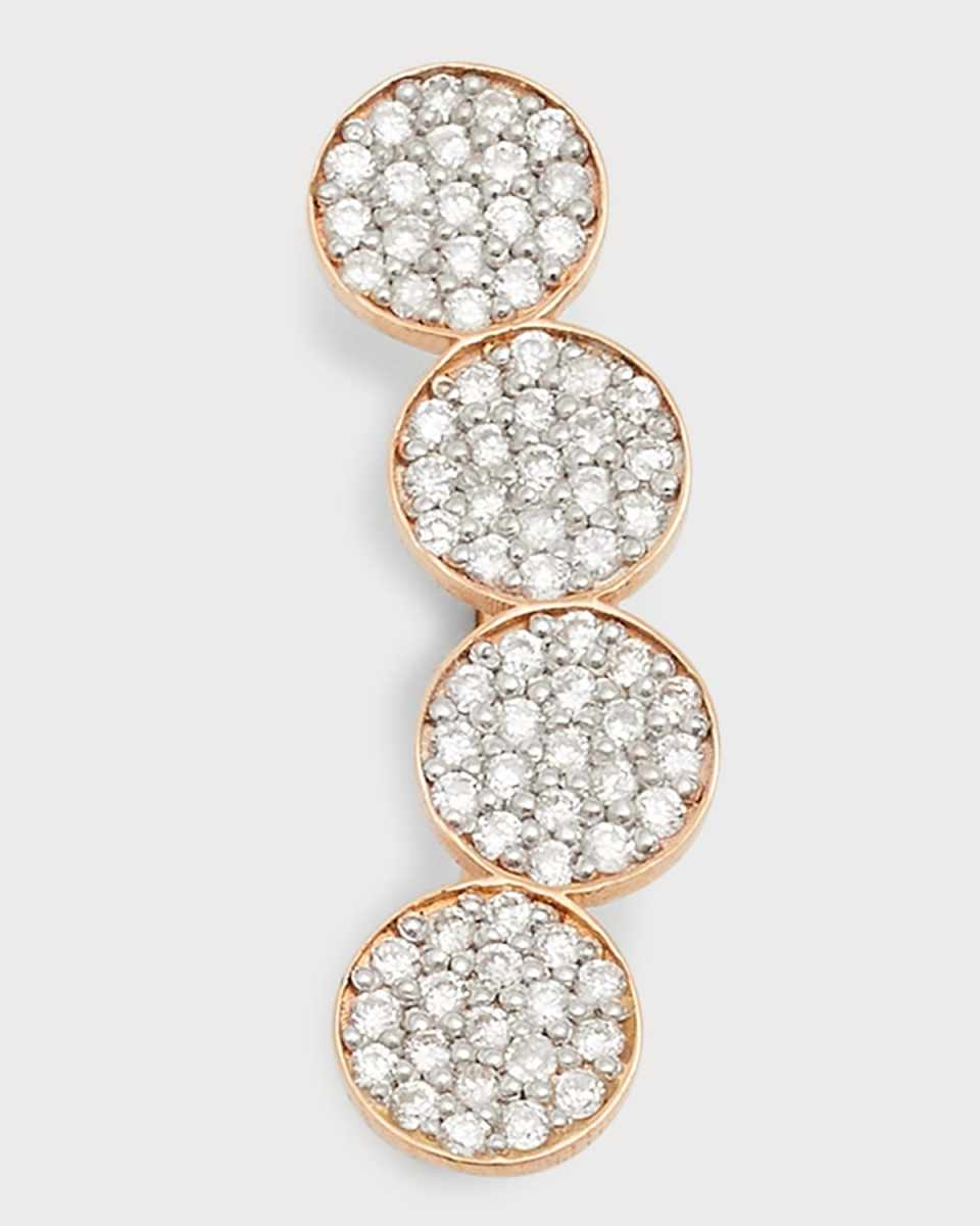 Mini Ever Solo Diamond Arc Earring in 18K Rose Gold, Single, Right