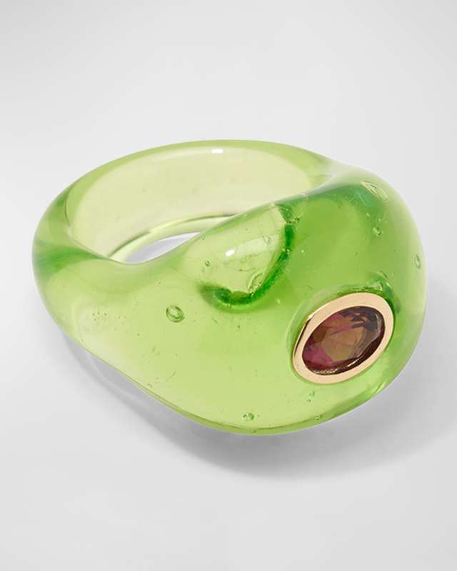 MONUMENT RING IN LIME, SIZE