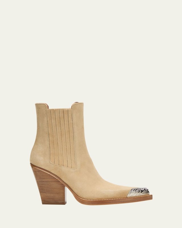 Dallas Suede Chelsea Western Booties