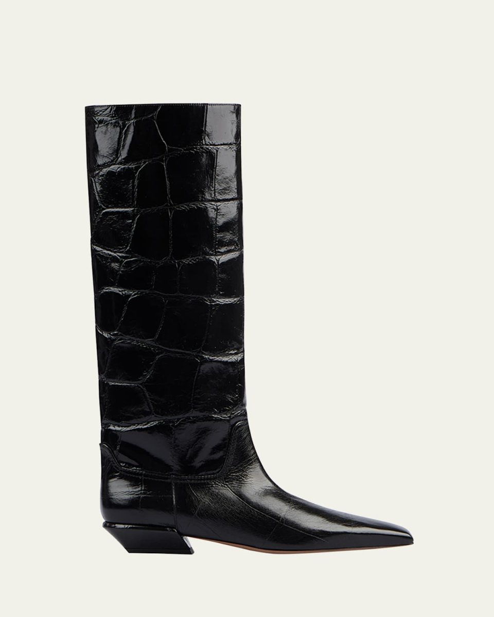 Bettina Croco Tall Boots