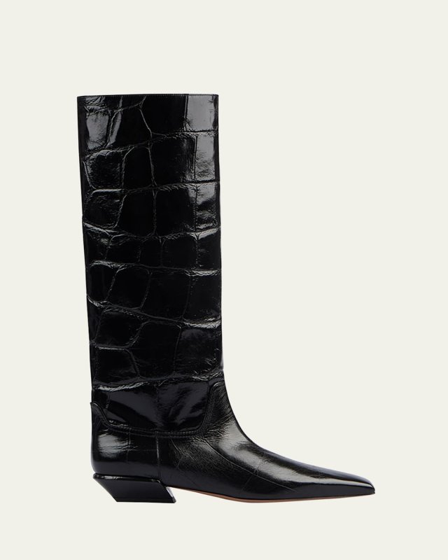 Bettina Croco Tall Boots