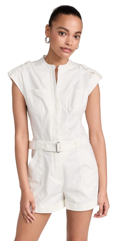 SIMKHAI Tinka Belted Romper White