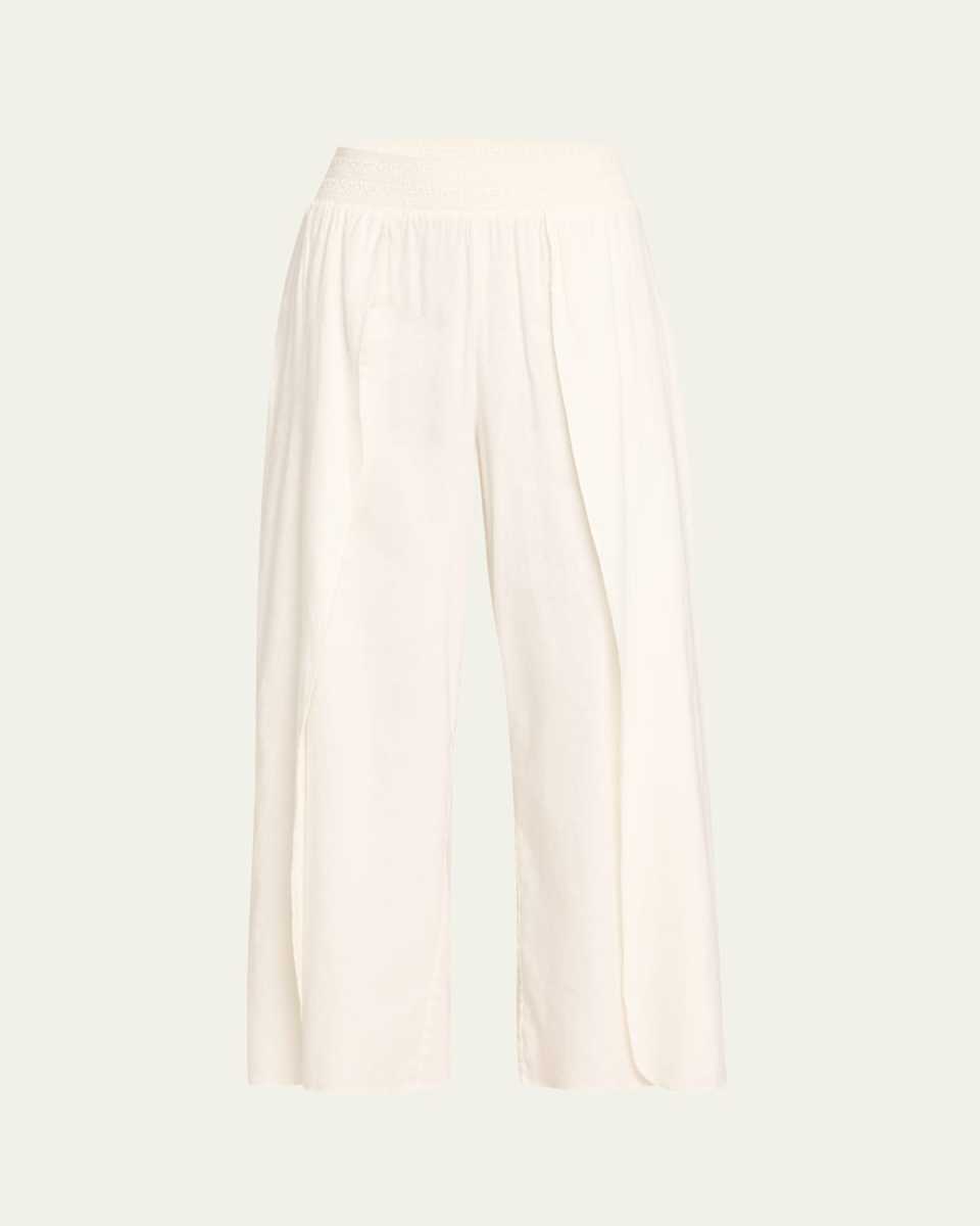 Larissa Cropped Linen-Blend Pants
