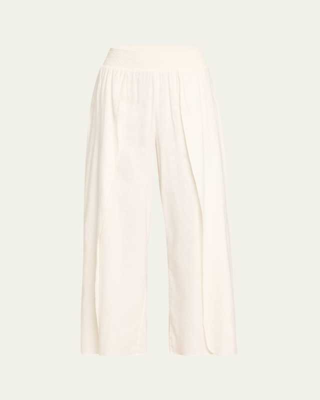 Larissa Cropped Linen-Blend Pants