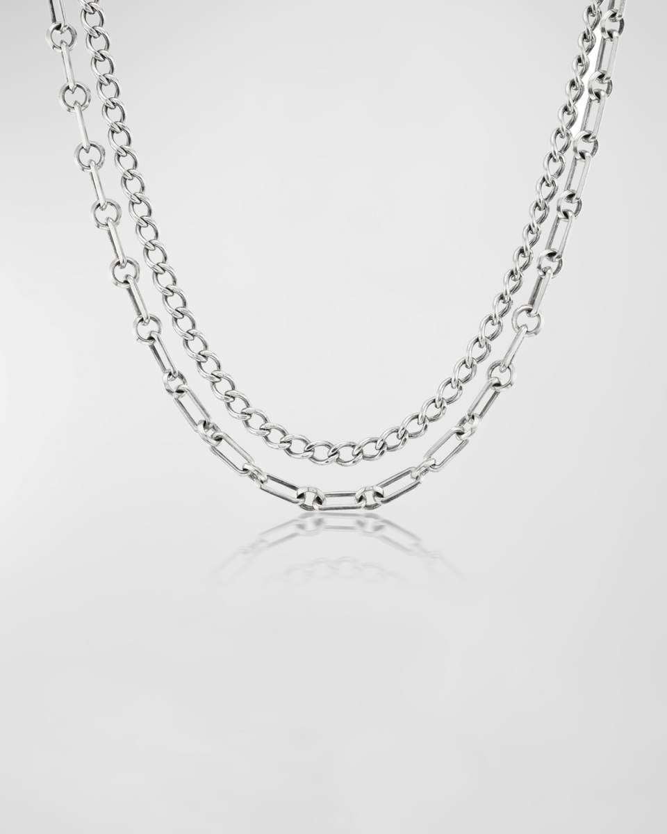 Soho and Curb Chain Double Layer Necklace