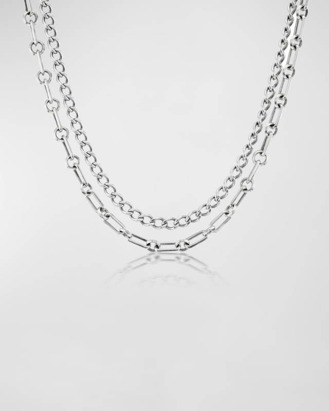 Soho and Curb Chain Double Layer Necklace