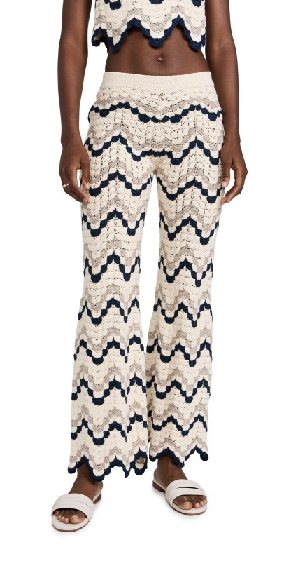 ESCVDO Safi Pants Ivory/Navy