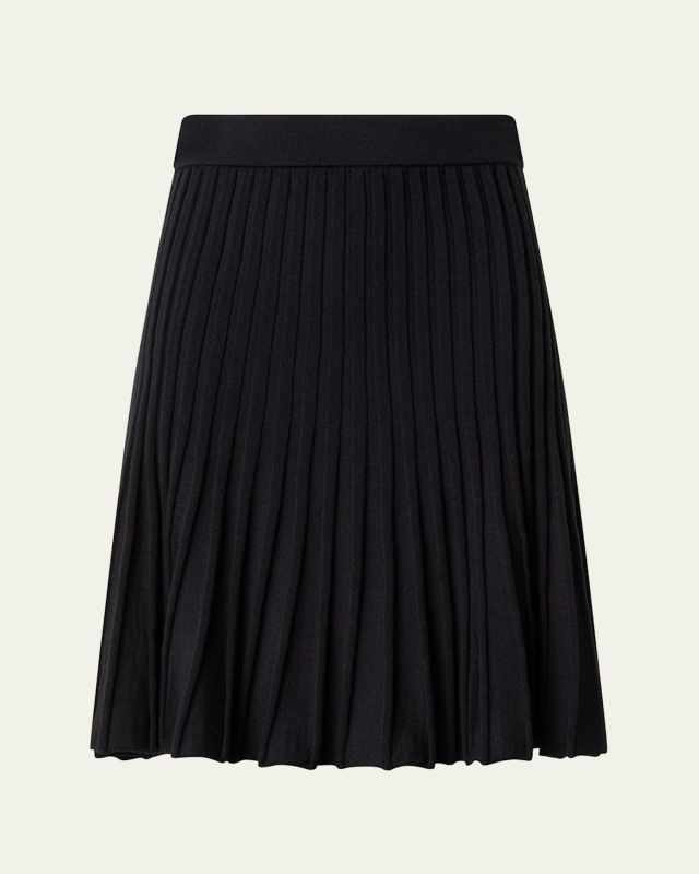 Merino Wool Reverse Ribbed Knit Skirt