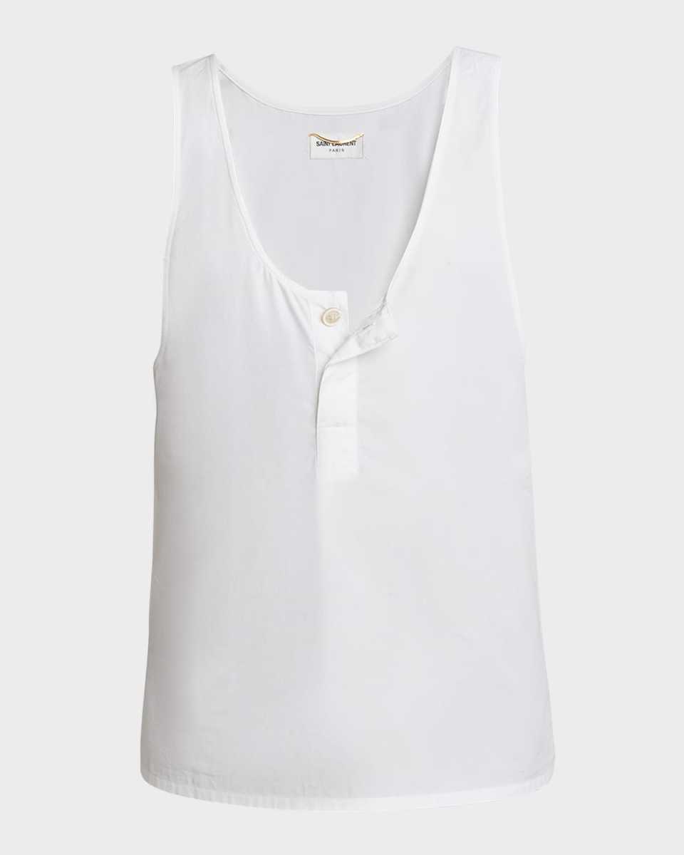 Scoop-Neck Cotton Tank Top