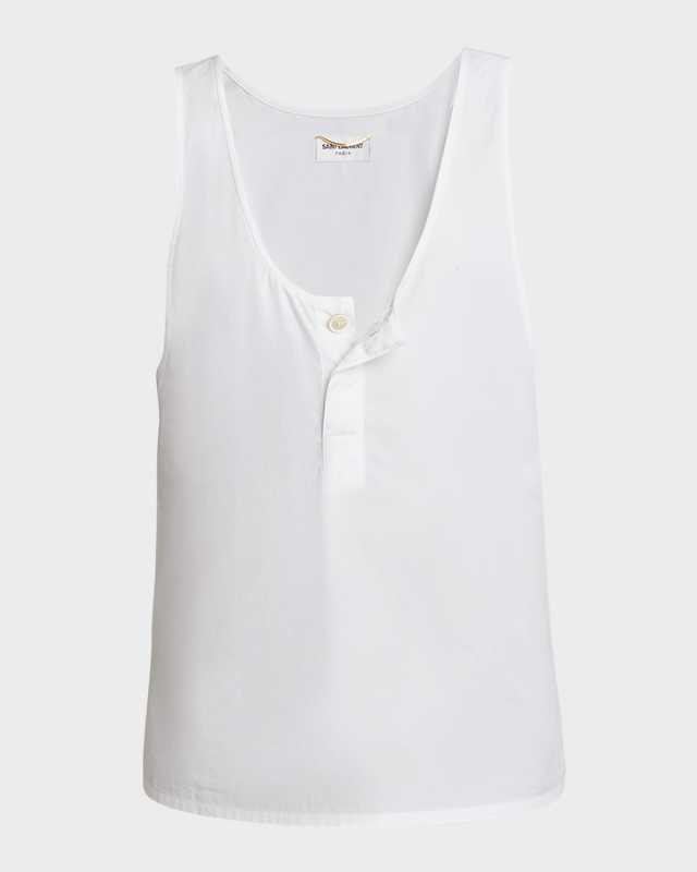 Scoop-Neck Cotton Tank Top