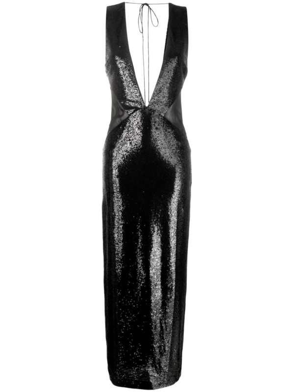 sequin-embellished maxi dress