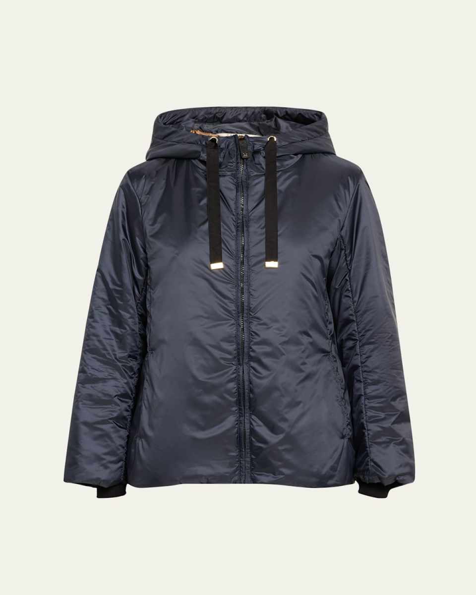 Greenh Drawstring Taffeta Jacket, Blue