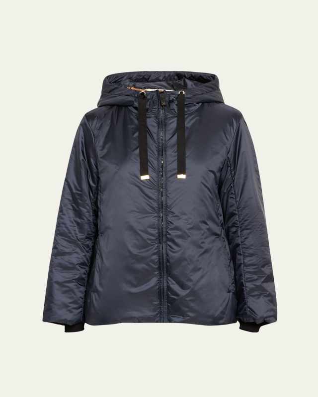 Greenh Drawstring Taffeta Jacket, Blue