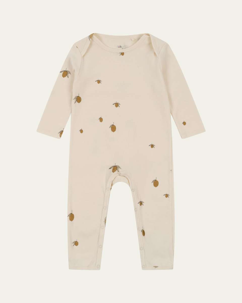 Kid's Fruit Motif Jersey Coverall, Size 9M-3T