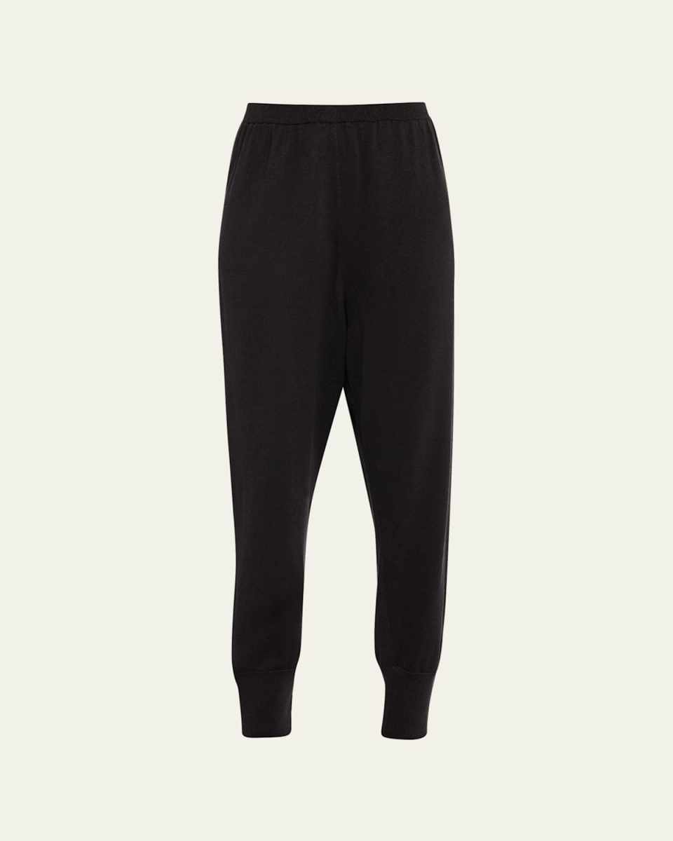 Dalbero Drop-Crotch Linen-Silk Jogger Pants