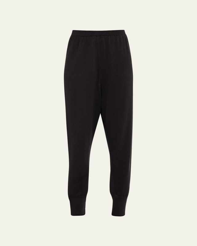 Dalbero Drop-Crotch Linen-Silk Jogger Pants