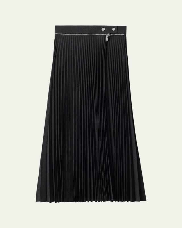 Long Pleated Skirt