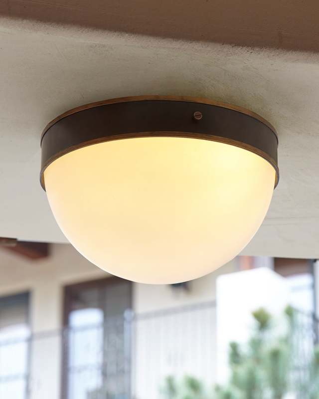 Brian Patrick Flynn Capsule 2 Light Textured Outdoor Flush Mount
