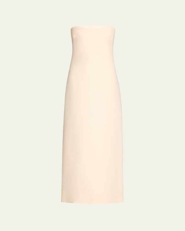Opus Strapless Wool Crepe Maxi Dress