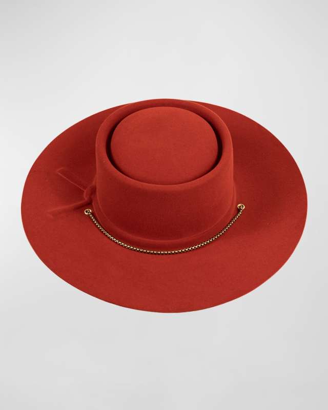 Marlene Cashmere-Wool Gambler Fedora Hat