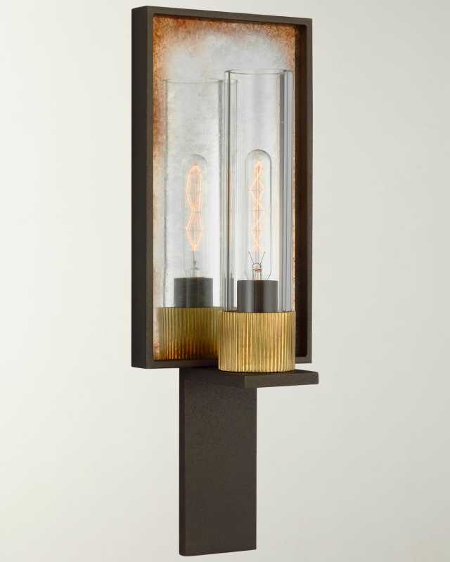 Beza Single Reflector Sconce in Warm Iron by Ray Booth