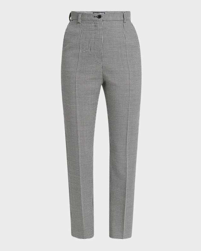Pied De Poul Wool Straight-Leg Pants