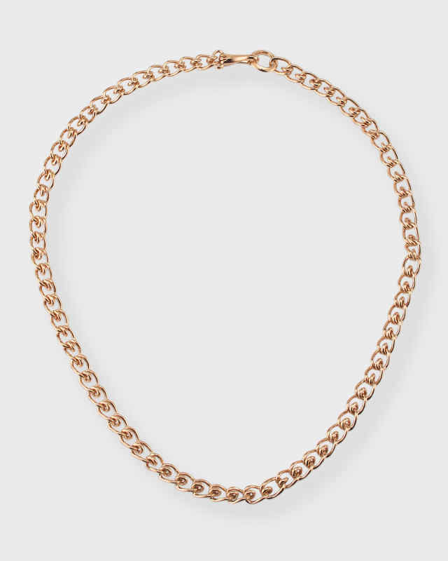 18k Rose Gold Huxle Coil Chain Necklace