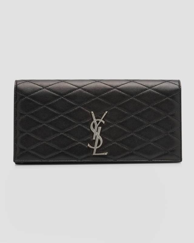 Kate YSL Clutch in Quilted Smooth Leather