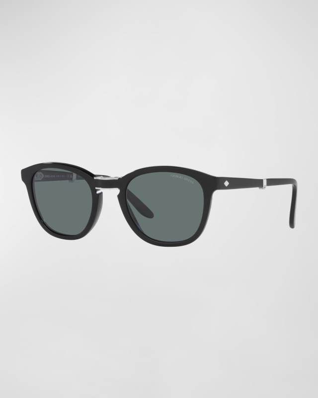 Polarized Square Acetate & Crystal Sunglasses