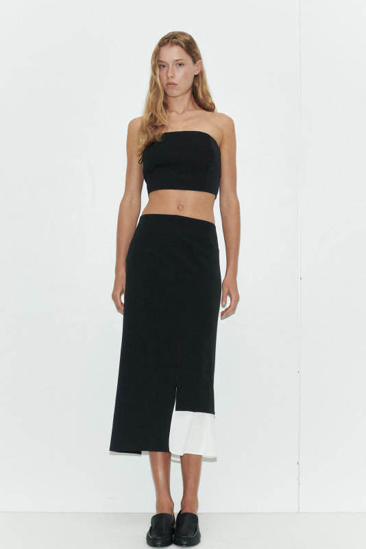 The Garment Black Treviso Midi Skirt