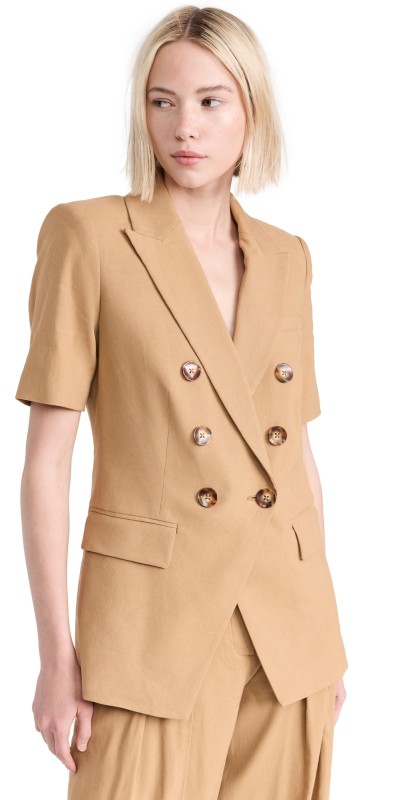 Veronica Beard Atwood Dickey Jacket Desert Khaki
