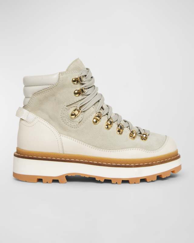 Peka Mixed Leather Hiking Boots