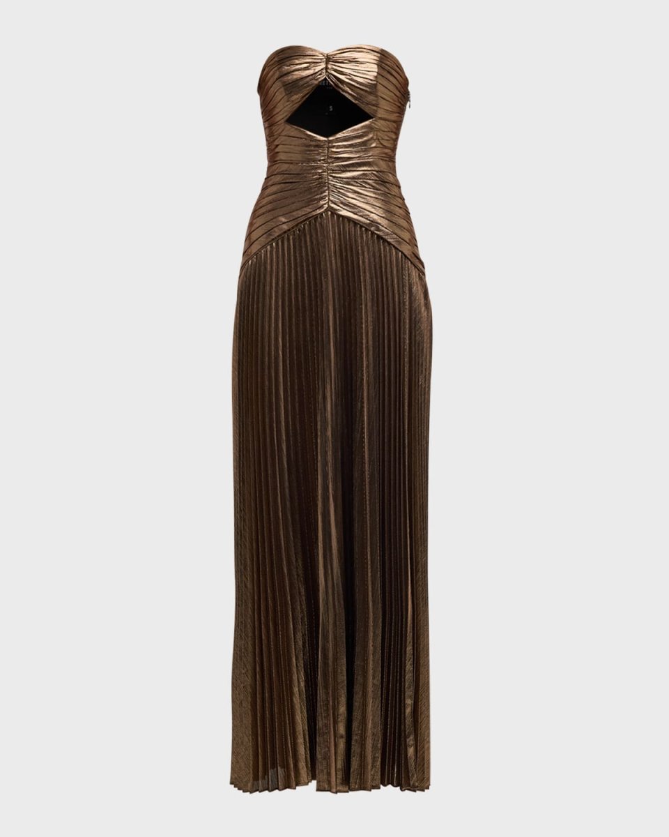 Mallory Strapless Metallic Maxi Dress