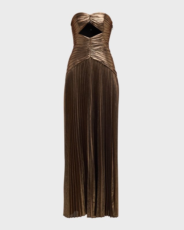 Mallory Strapless Metallic Maxi Dress