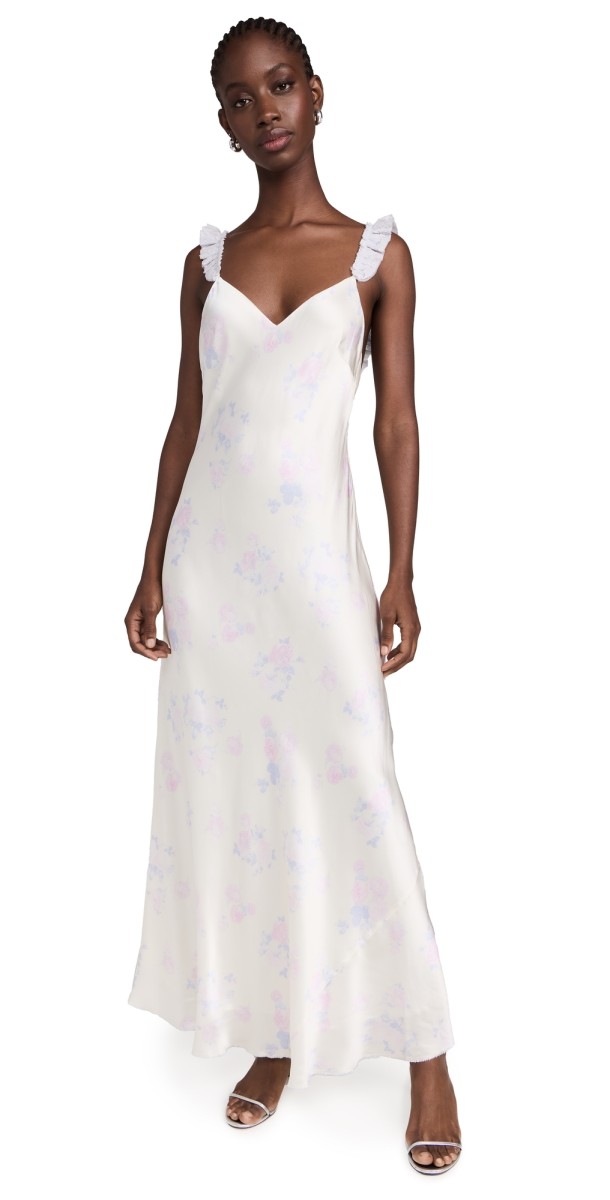 LoveShackFancy Elizabella Dress Lilac Pearl