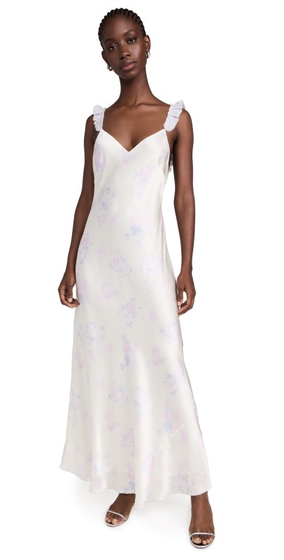 LoveShackFancy Elizabella Dress Lilac Pearl