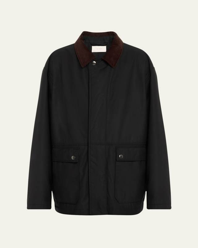 Frank Corduroy-Collar Cashmere Jacket