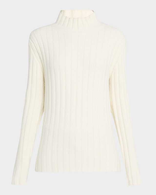 Haven Rib-Knit Midweight Cashmere Wool Sweater
