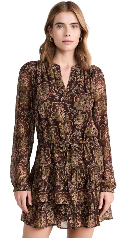 PAIGE Elias Dress Black/Brown