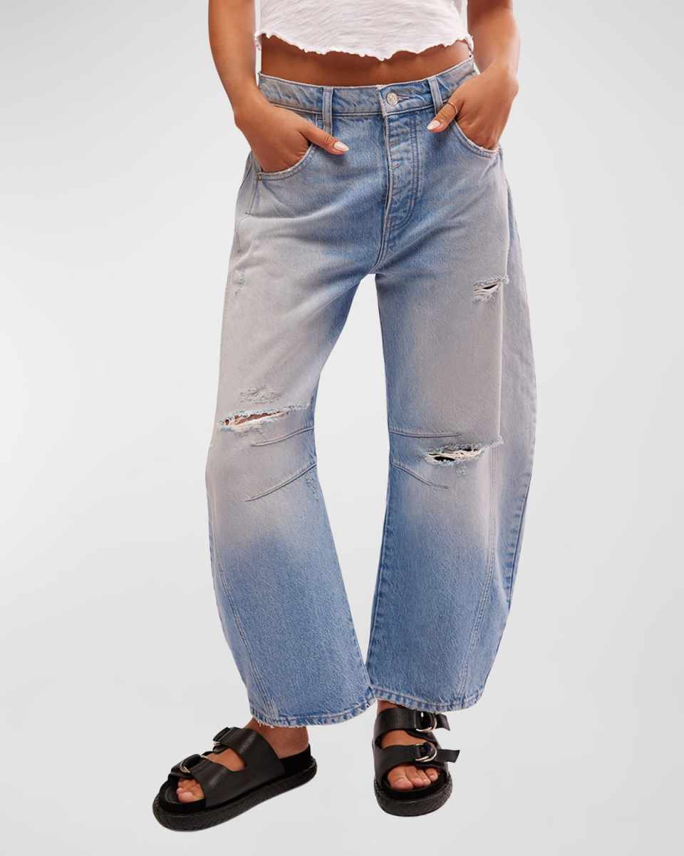 We The Free Good Luck Barrel-Leg Jeans