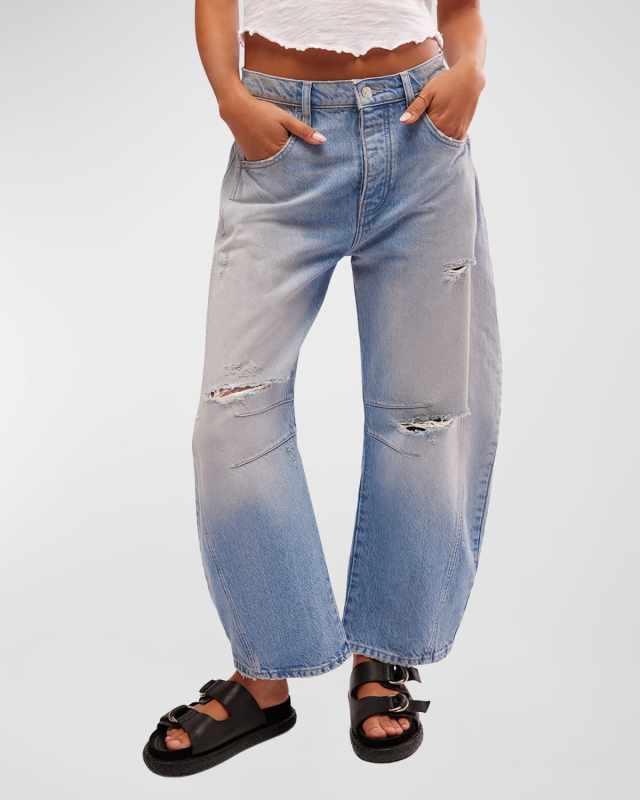 We The Free Good Luck Barrel-Leg Jeans