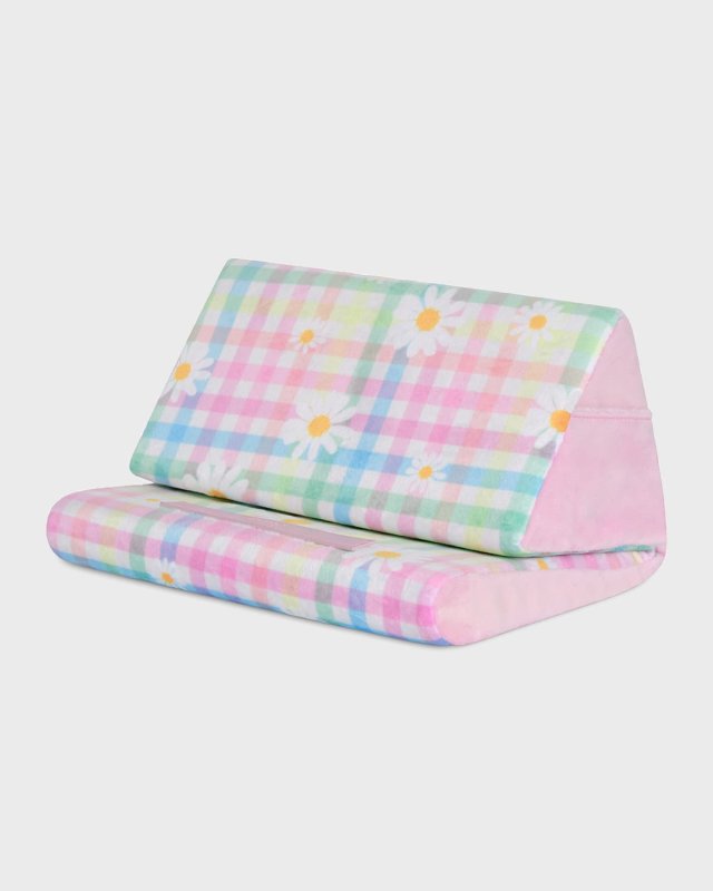 Girl's Daisy Gingham Tablet Pillow