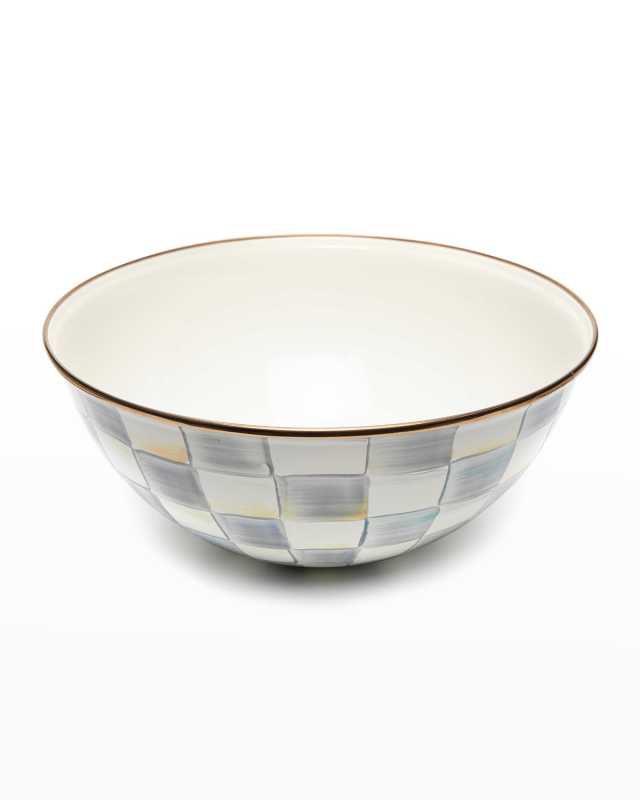 Sterling Check Enamel Everyday Bowl, Large