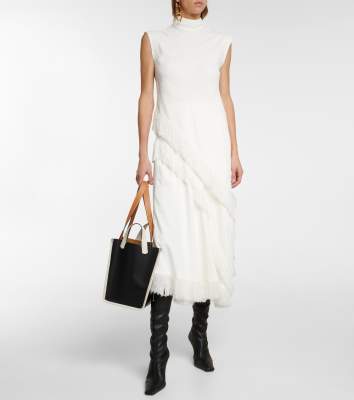 Proenza Schouler Fringe-trimmed crêpe top