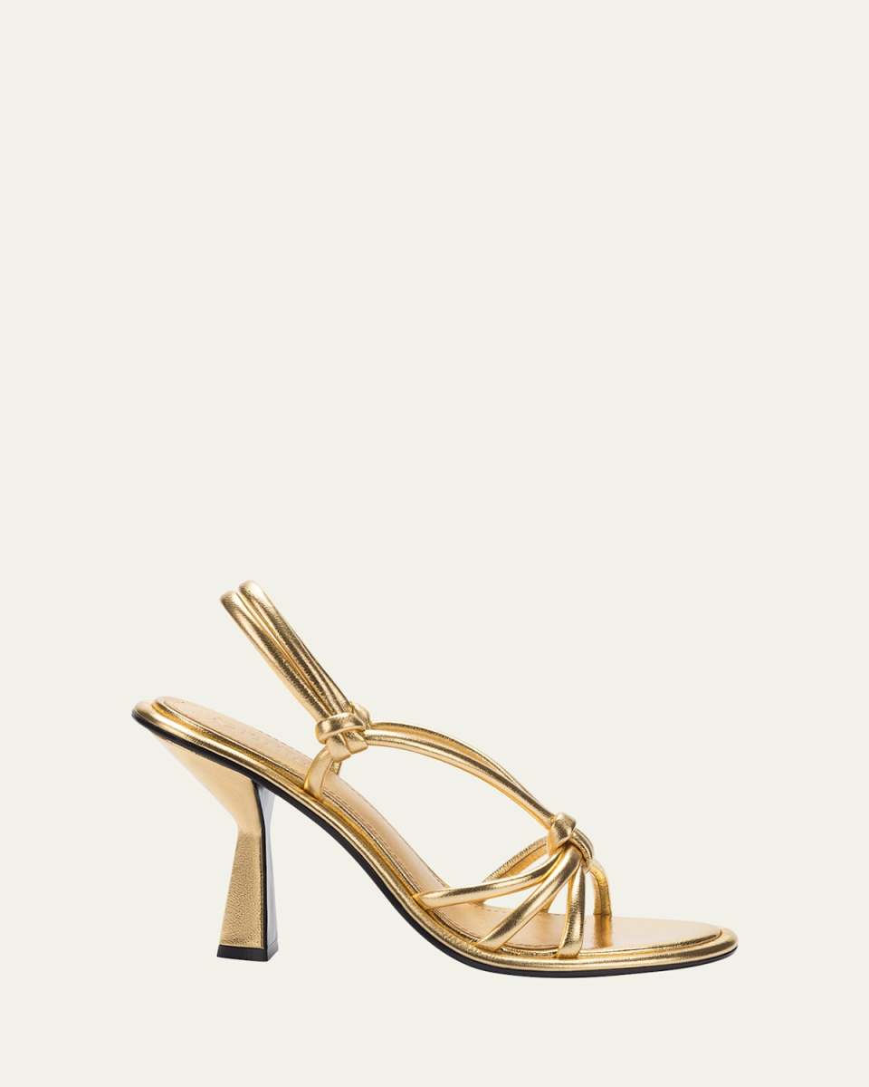 Audra Metallic Slingback Sandals