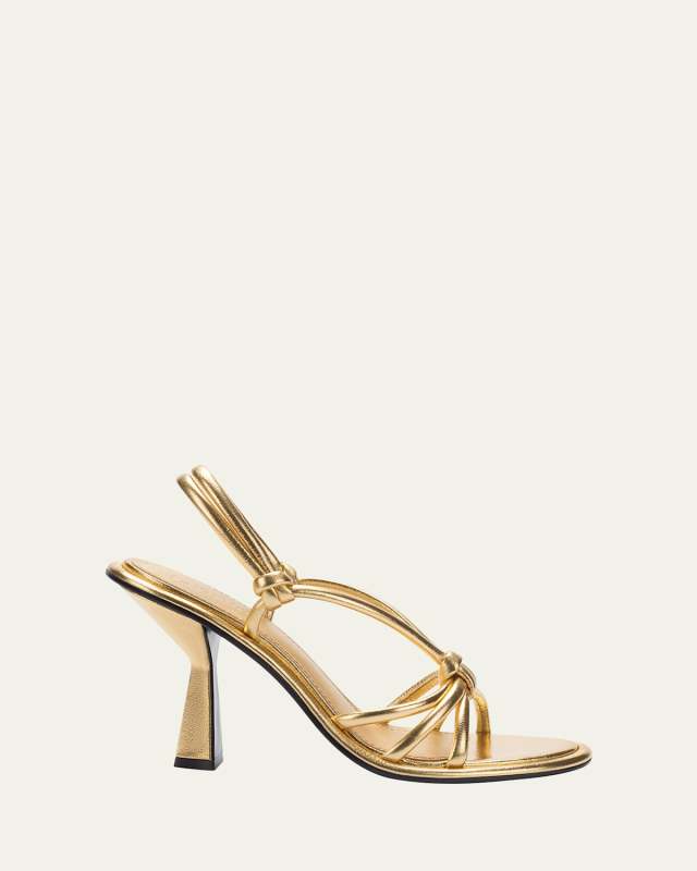 Audra Metallic Slingback Sandals