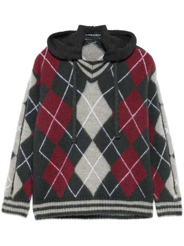 argyle-knit sweater