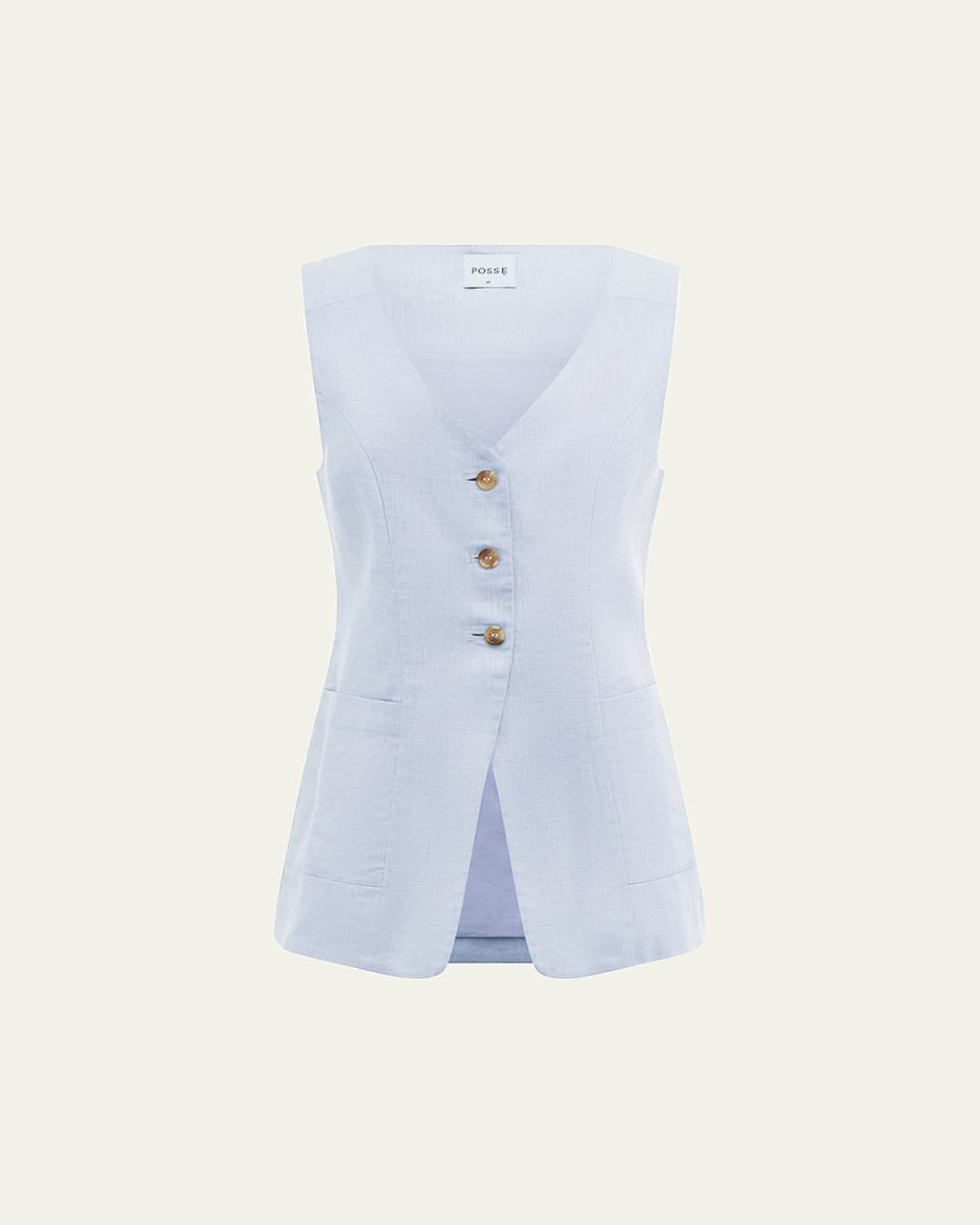 Lorenzo Tailored Linen Suiting Vest